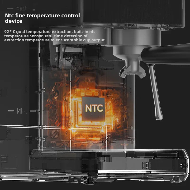 Electric coffee grinder+coffee machine integrated machine|Fully automatic freshly ground coffee beans|Fast grinding for breakfas