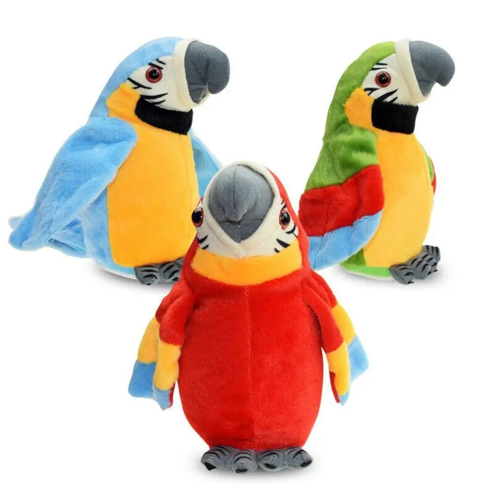 Plush Moves Your Voice Repeat Imitates Voice Gift Parrot Toys Talking Birds Fun Toys