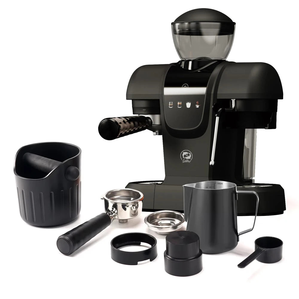 Freshly grind, brew, and froth café-style coffee at home with one premium espresso machine.