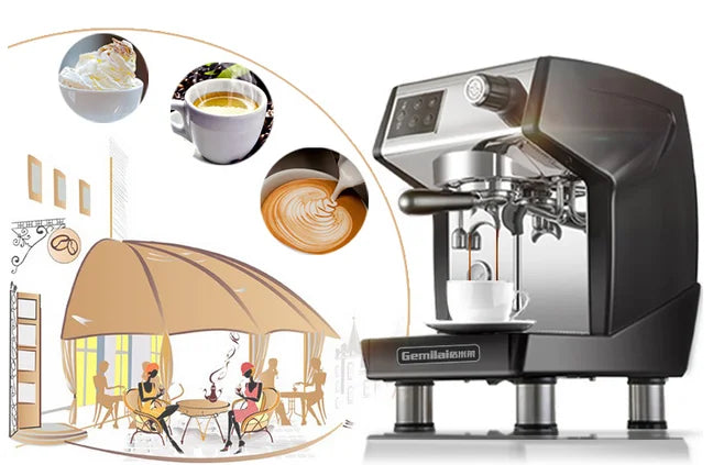 Coffee Machine CRM3200D, 220V 50Hz, 15 Bar Semi-automatic Italian Coffee Making Equipment, with Boiler, Commercial/Household