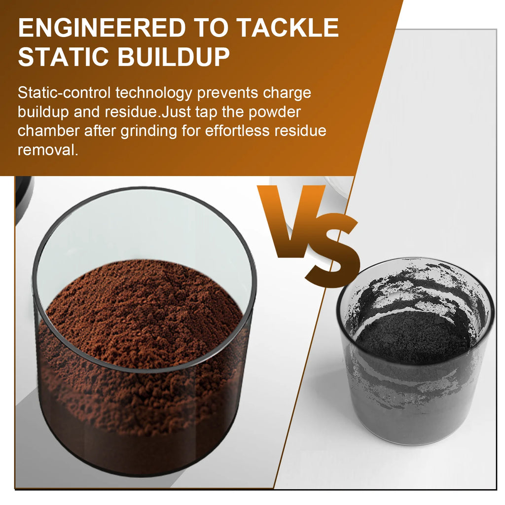Coffee Grinder Automatic Electric Conical Grinder with Powder Blower 25 Precise Grindings for Espresso French Press 2-12 Cups