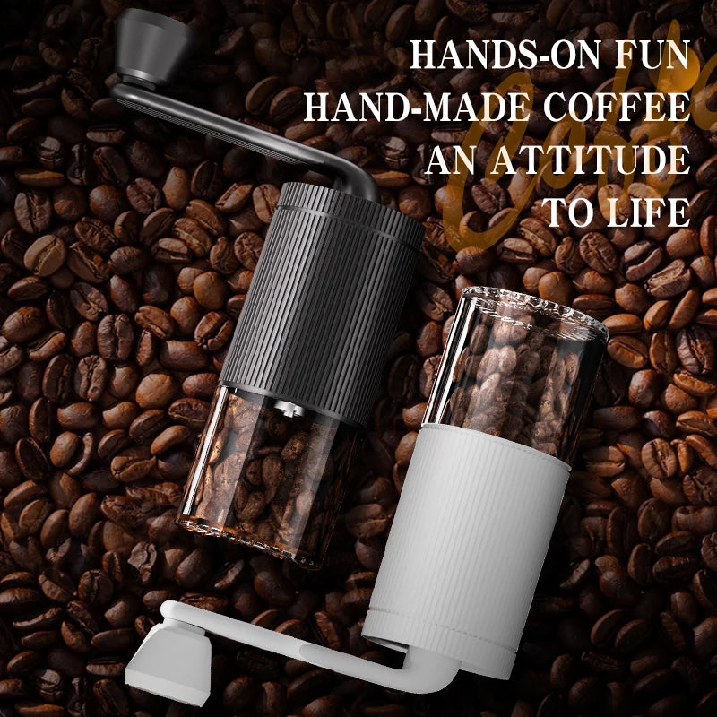 1 coffee bean grinder, portable grinder, bean grinder with adjustable thickness, office outdoor hand cranked coffee grinder