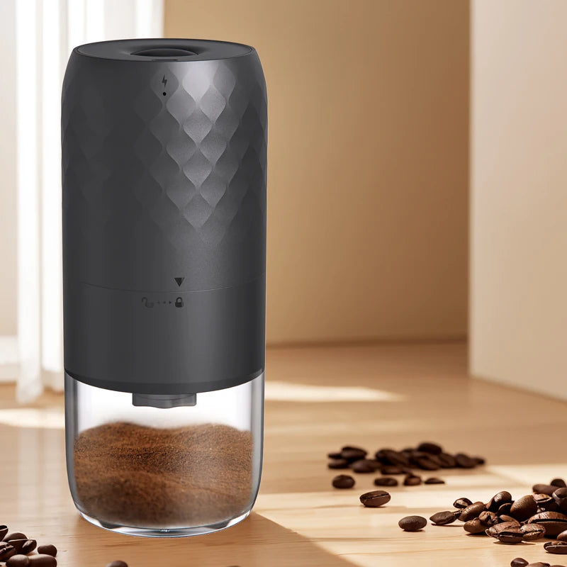 Electric Coffee Grinder, Portable Adjustable Grind Size, One-Touch Operation, Perfect Coffee Companion for Freshly Ground Coffee